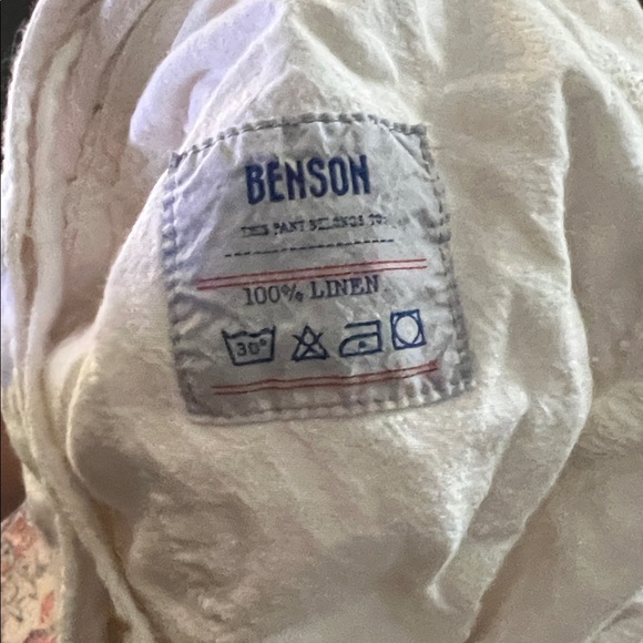 Benson 36 White Linen Shorts - Picture 6 of 6